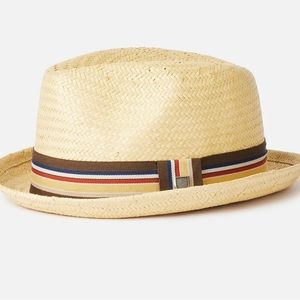 Brixton Castor Straw Fedora Men’s hat Tan